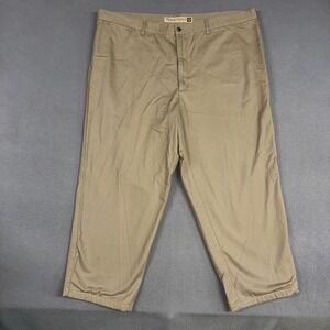 Cabelas Pants Mens 48x30 Brown Relaxed Huntsman Flannel Lined Cotton Chino